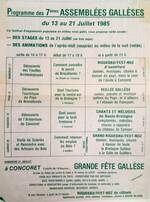 Le programme 1985 Le programme 1985
